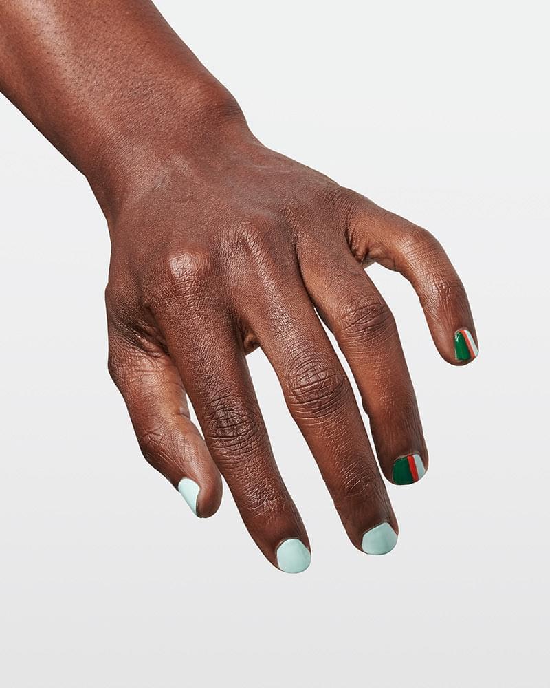 blue pastel nail polish