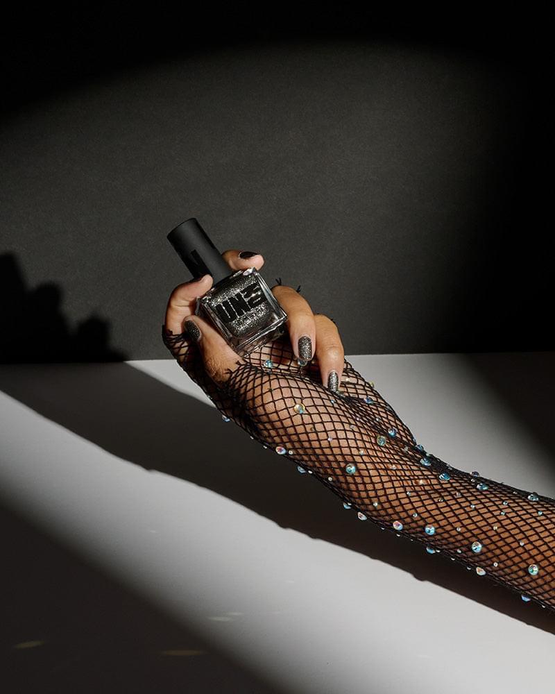 cruelty-free black glitter nail polish