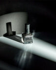 black glitter vegan nail polish