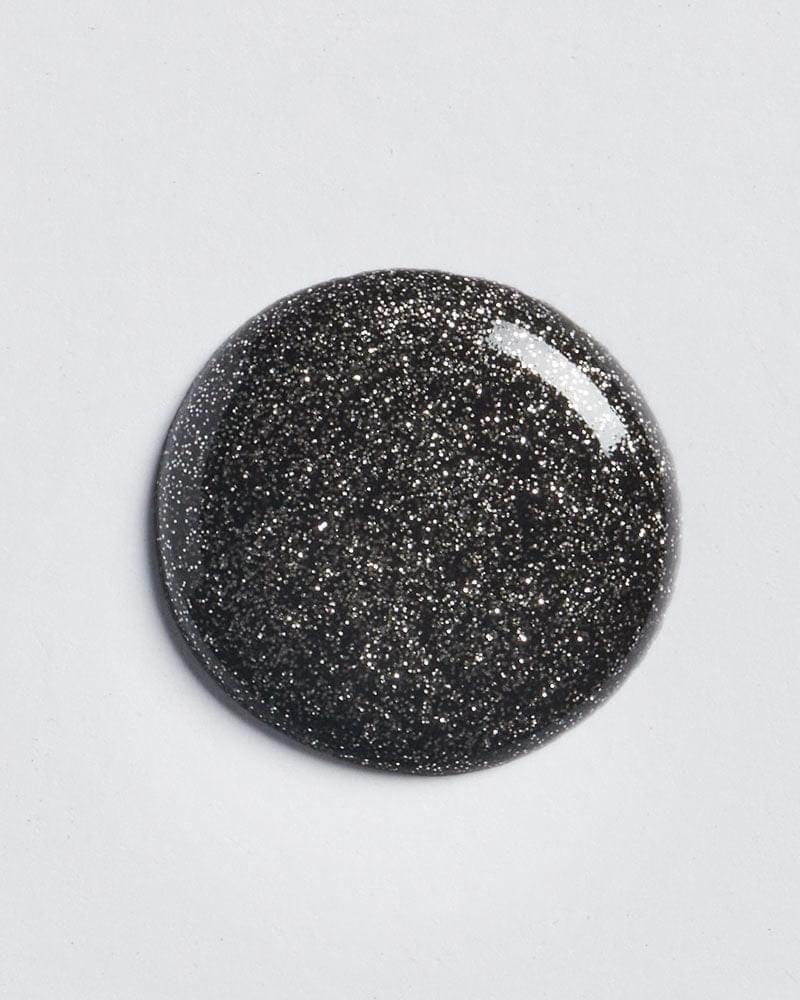 black glitter vegan nail polish