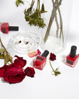 dark red nail polish