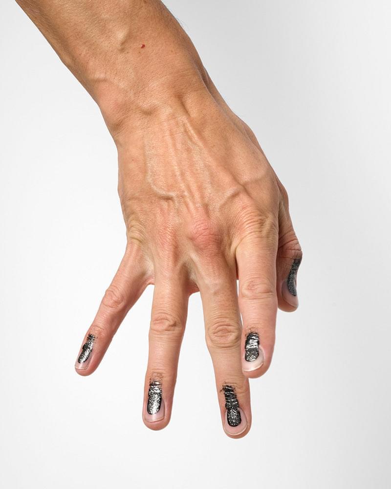 cruelty-free black glitter nail polish