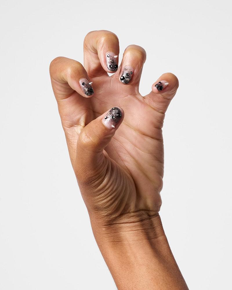 cruelty-free black glitter nail polish