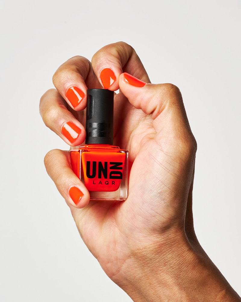 cruelty-free orange red nail polish