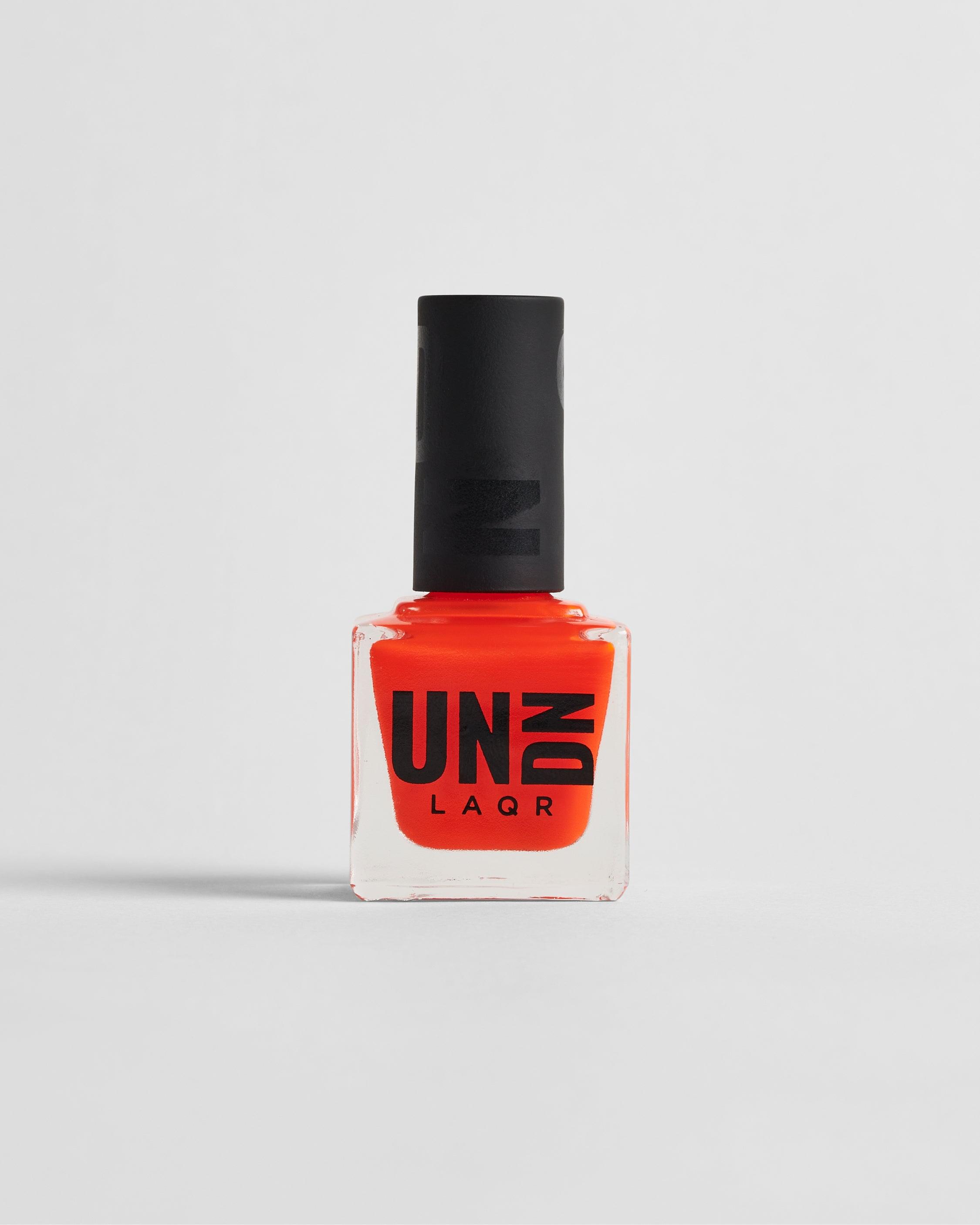 vegan orange red nail polish